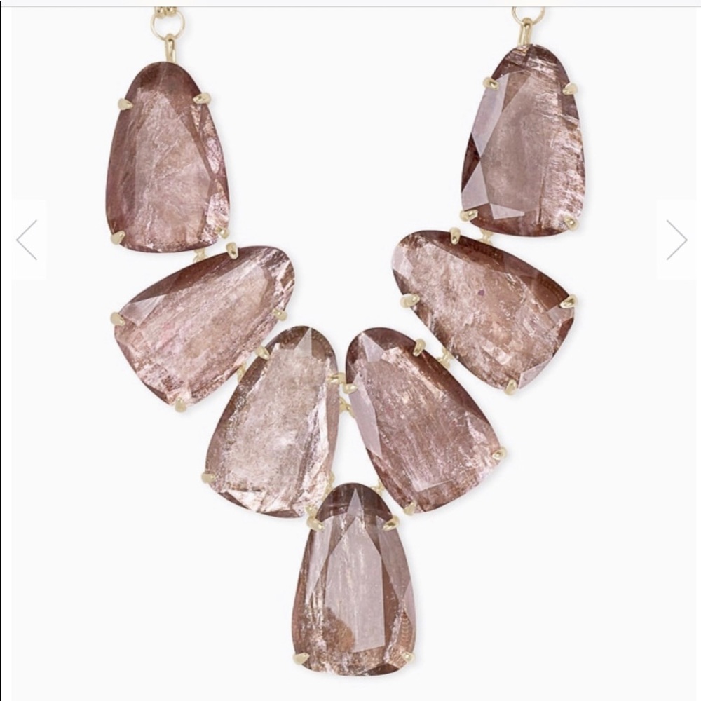 Harlow Gold Statement Necklace in Sable Mica